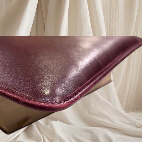 Vintage Christian Dior Clutch- Leather Burgundy - Picture 6 of 7